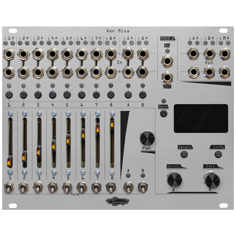 Noise Engineering Xer Mixa Eurorack Advanced Digitally Controlled Mixer Module (Silver)