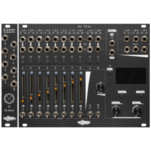 Noise Engineering Xer Mixa Bundle Eurorack Advanced Digitally Controlled Mixer Module (Black)