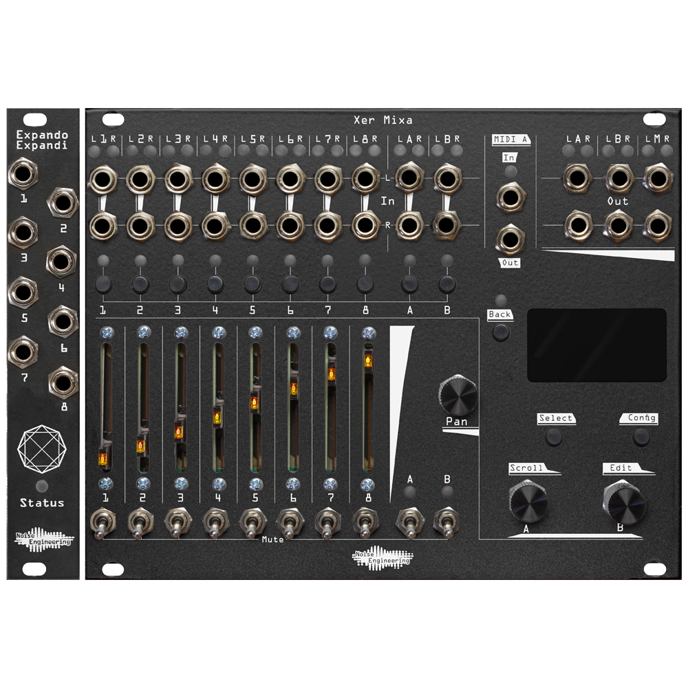 Noise Engineering Xer Mixa Bundle Eurorack Advanced Digitally Controlled Mixer Module (Black)