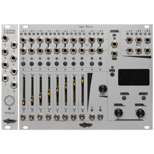 Noise Engineering Xer Mixa Bundle Eurorack Advanced Digitally Controlled Mixer Module (Silver)