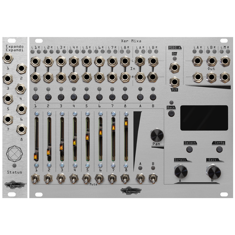 Noise Engineering Xer Mixa Bundle Eurorack Advanced Digitally Controlled Mixer Module (Silver)