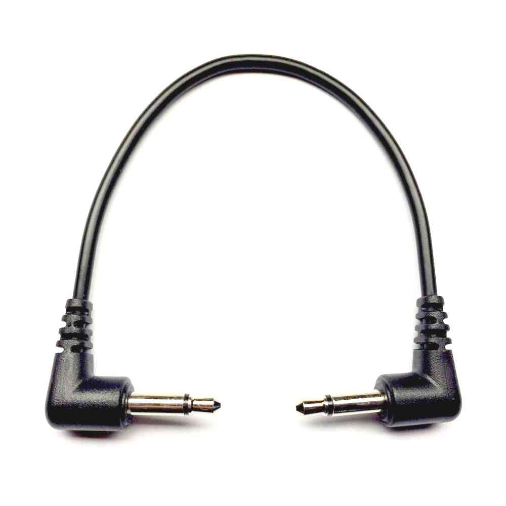 Tendrils Right Angled Eurorack Patch Cable (6 Pack – 10cm – Black)