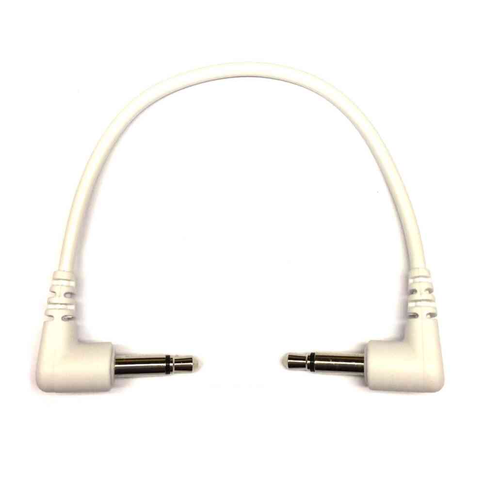 Tendrils Right Angled Eurorack Patch Cable (6 Pack – 10cm – White)