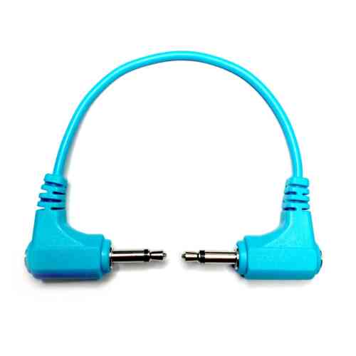 Tendrils Stakkas Right Angled Stacking Eurorack Patch Cable (60cm – Cyan)