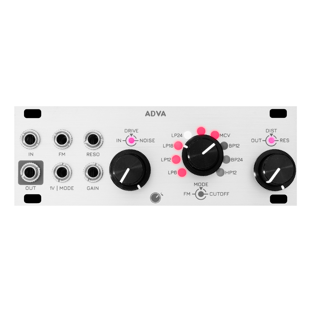 Plum Audio ADVA Eurorack Multimode Acid Filter Module (1U – Silver)