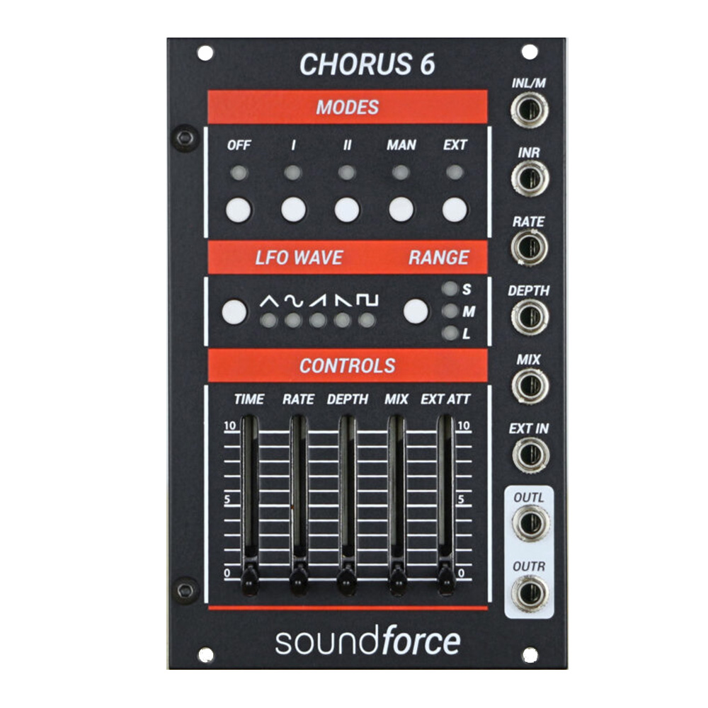 SoundForce Chorus 6 Eurorack Analog BBD Chorus Module (Black)