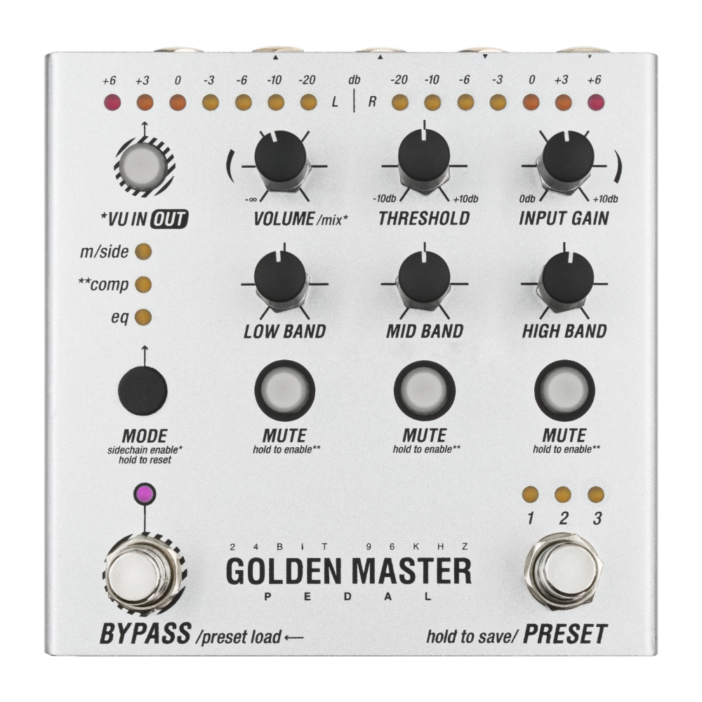 Endorphin.es Golden Master Pedal Stereo Multi-Band End-Of-Chain Processor Unit (Silver)