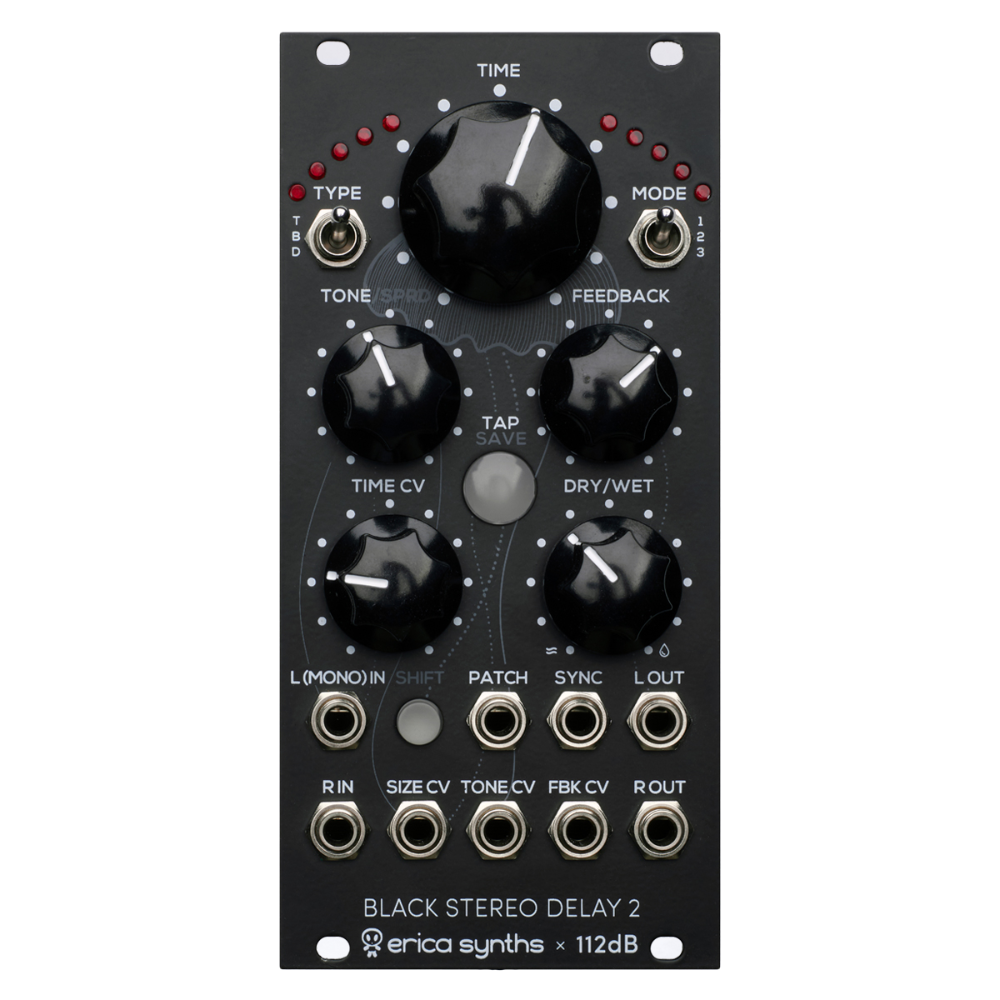 Erica Synths Black Stereo Delay v2 Eurorack Module