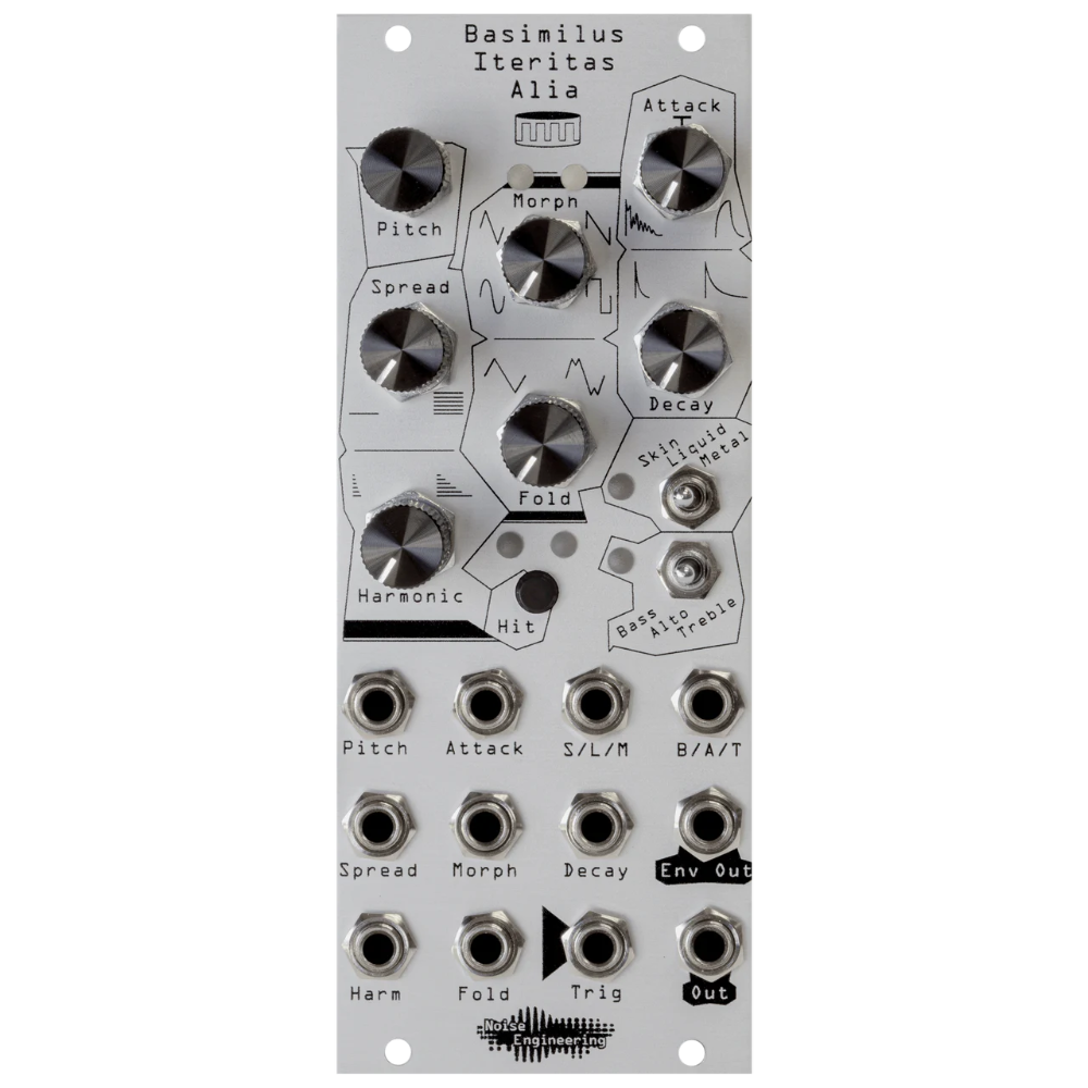 Noise Engineering Basimilus Iteritas Alia Eurorack Drum Synthesizer Module (Silver)