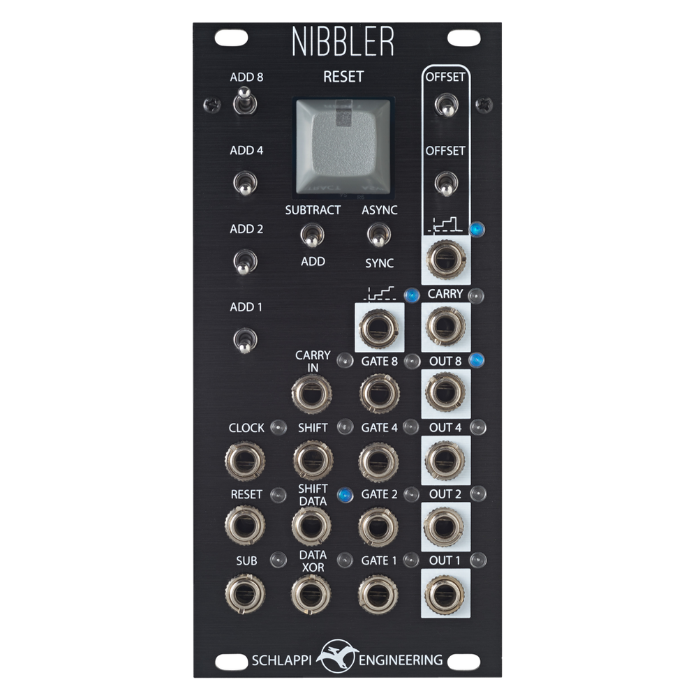 Schlappi Engineering Nibbler Eurorack Shift Register/Logic Module (Black)