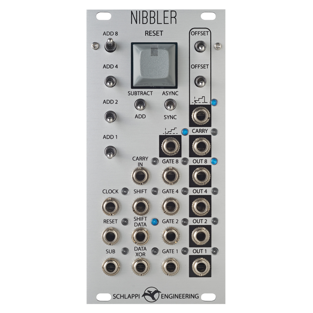 Schlappi Engineering Nibbler Eurorack Shift Register/Logic Module (Silver)