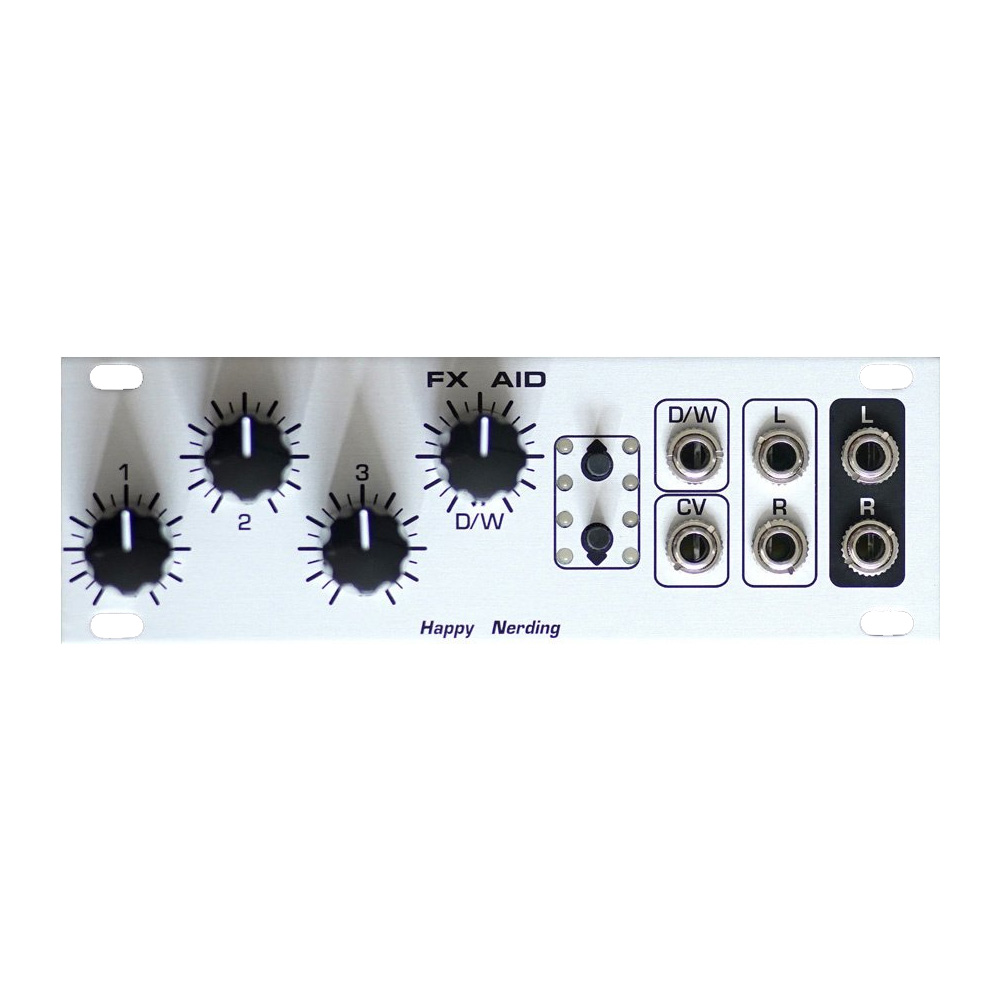 Happy Nerding FX Aid 1U Eurorack Multi FX Module (Silver)