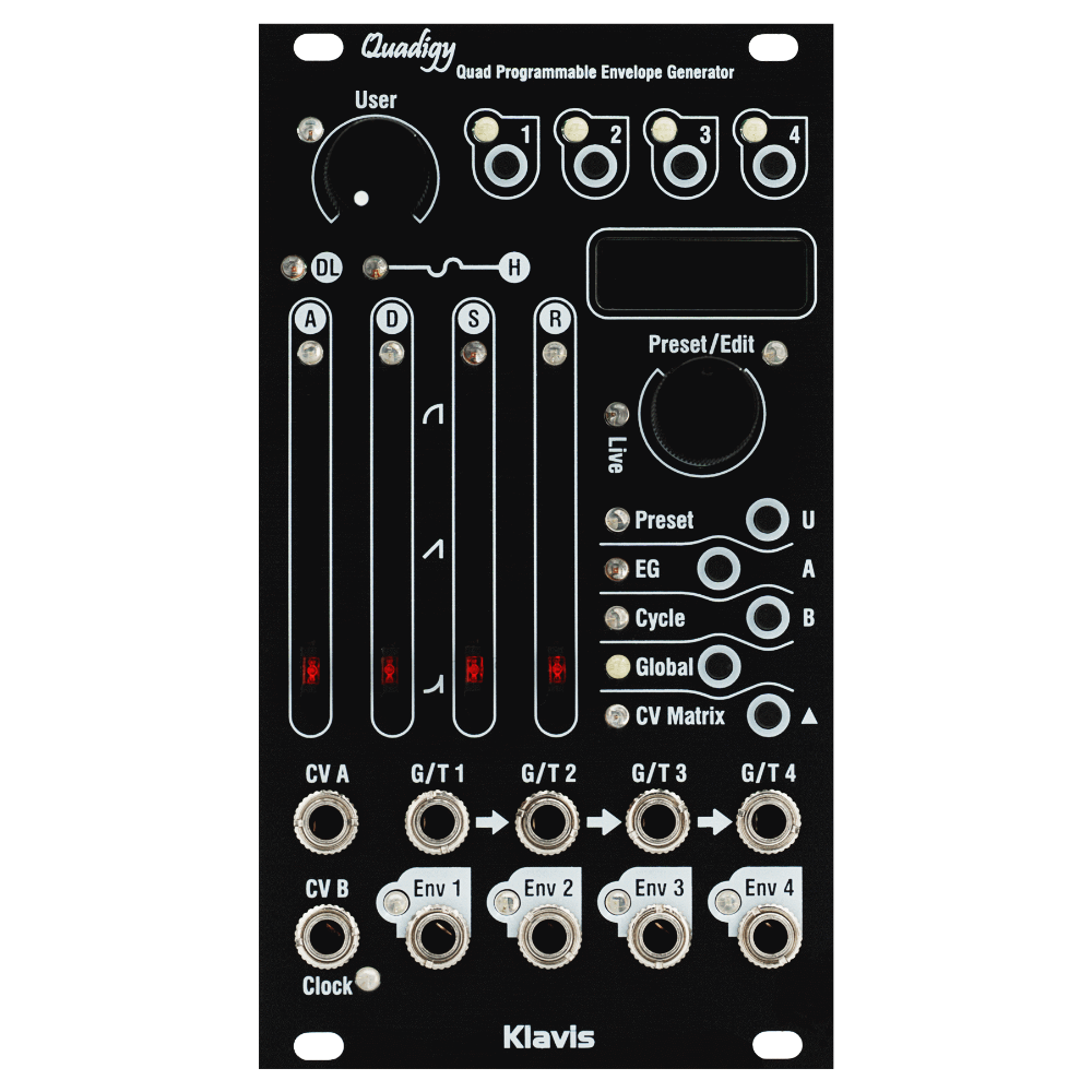 Klavis Quadigy Eurorack Quad Envelope Module (Black)