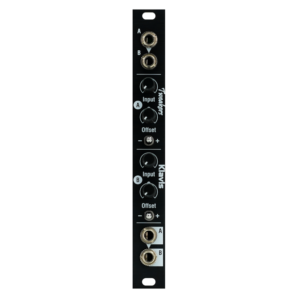 Klavis Tweakers Eurorack Dual Gain/Offset/Polarity/Mute CV Processor Module (Black)