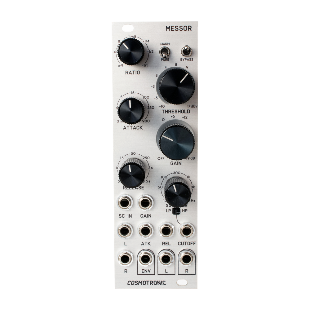 Cosmotronic Messor Stereo Compressor and Transient Shaper Eurorack Module (Silver)