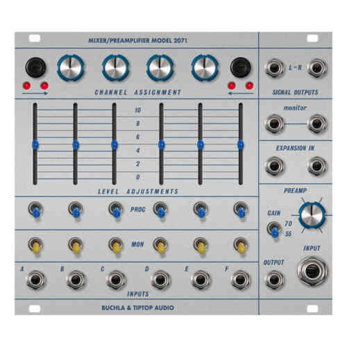 Buchla and Tiptop Audio 207t Eurorack Mixer/Preamplifier Module