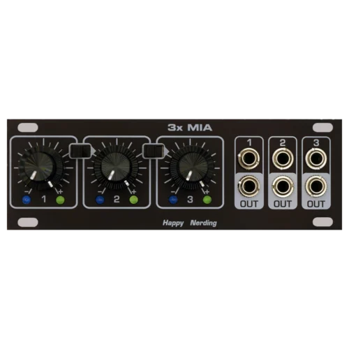 Happy Nerding 3xMIA 1U Eurorack Voltage Controller Mixer Module (Black)