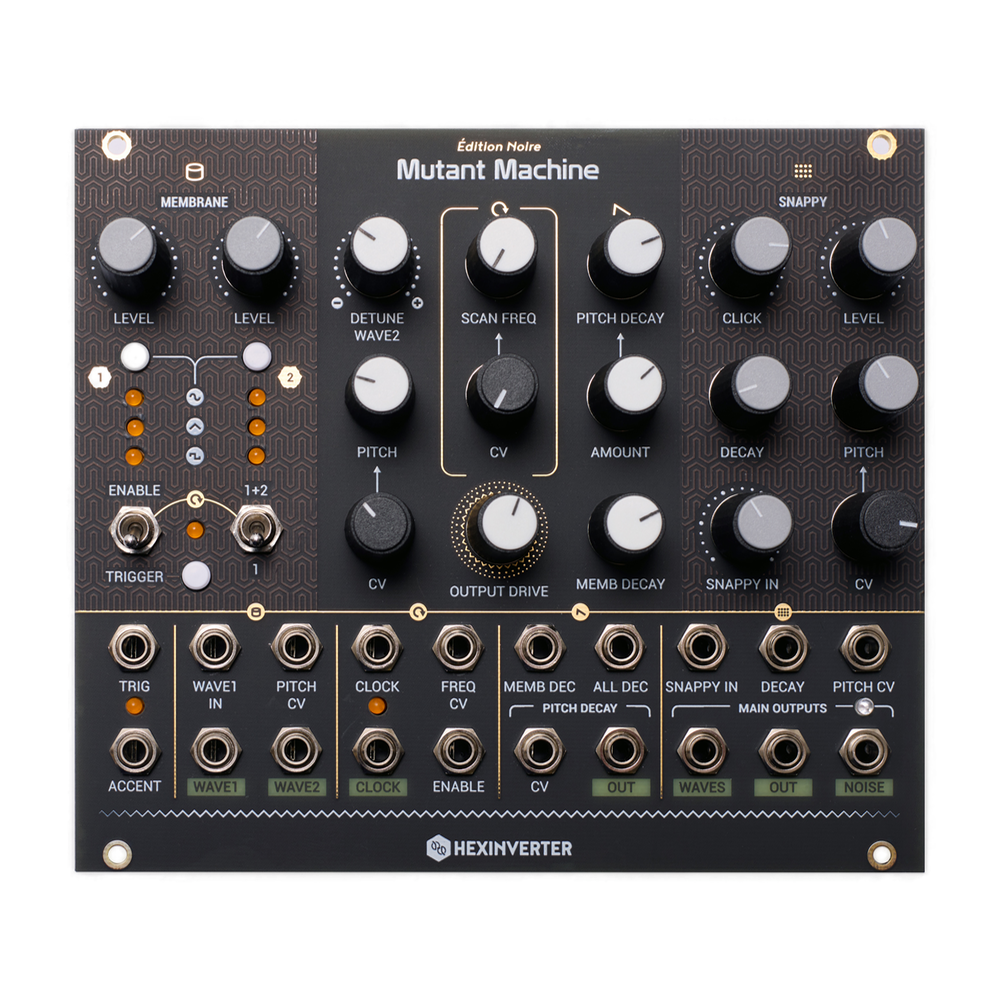 Hexinverter Electronique Mutant Machine Eurorack Dynamic Analog Percussion Module