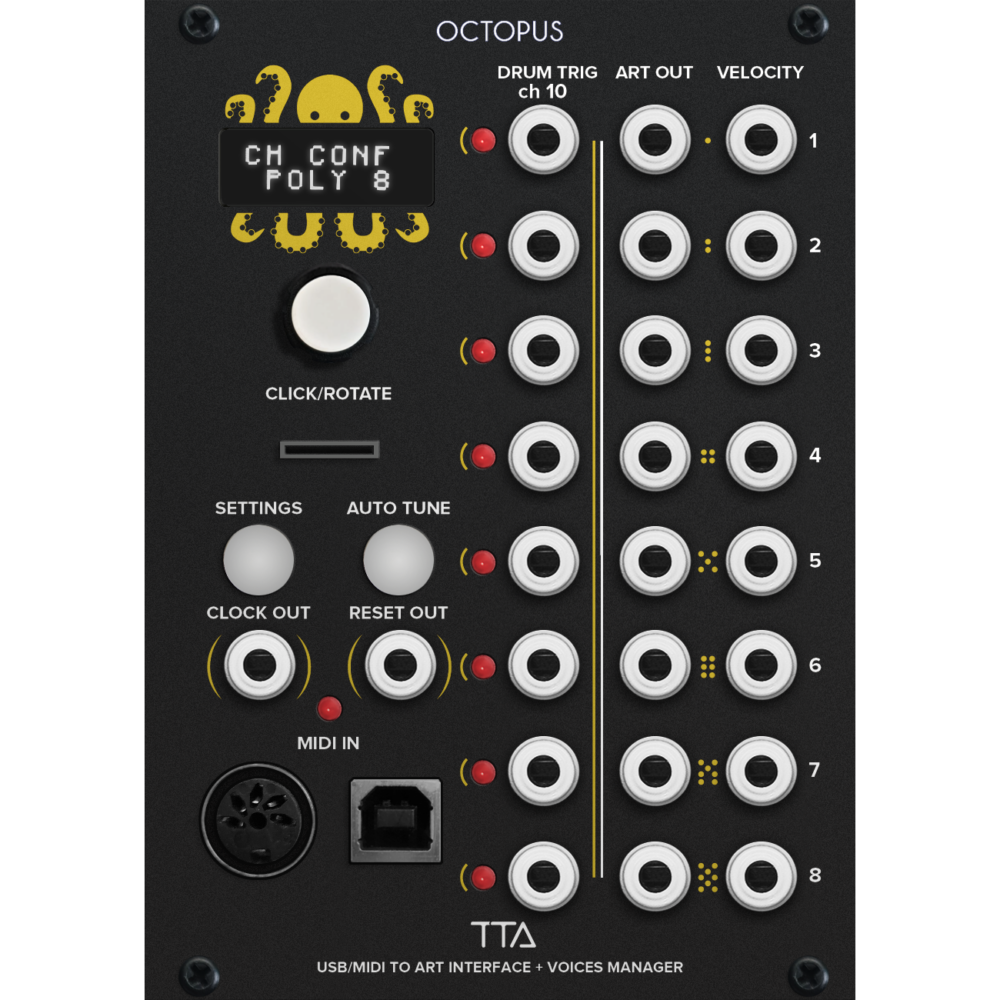 Tiptop ART Octopus Eurorack Polyphonic Controller/ MIDI Interface Module