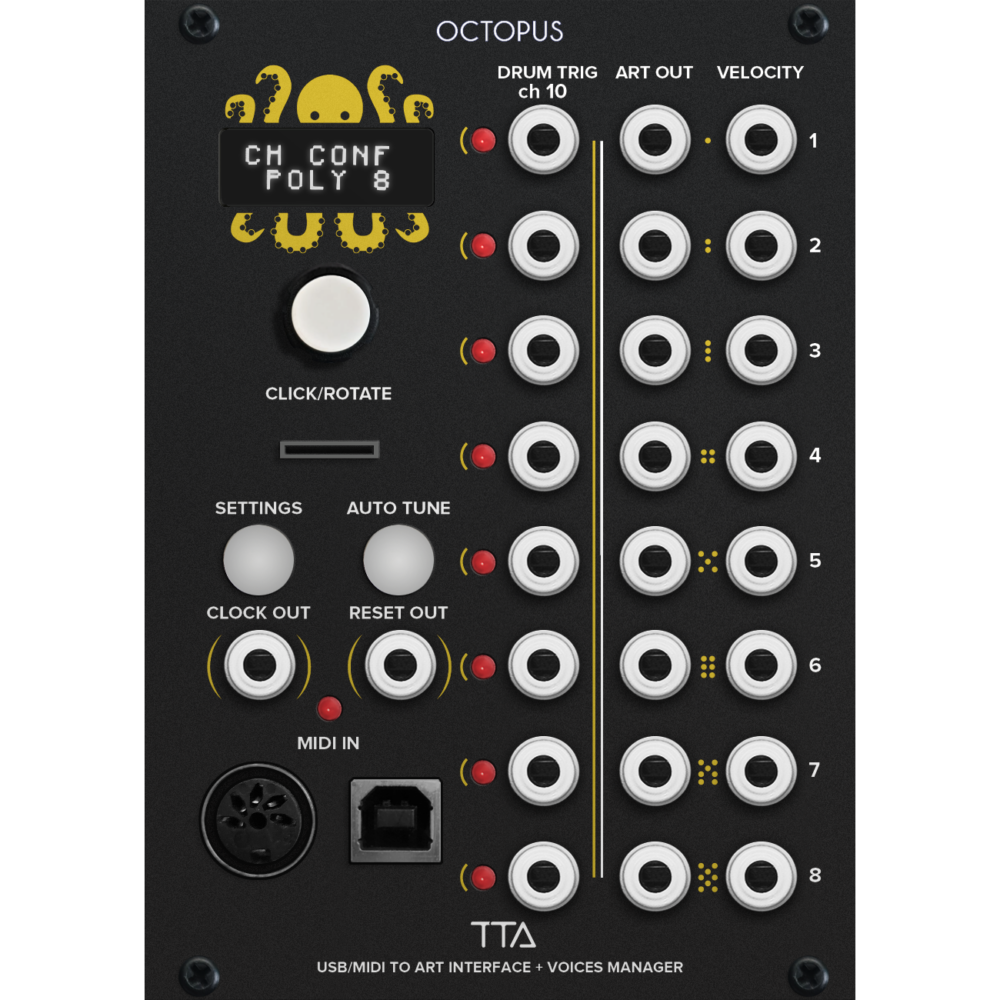 Tiptop Audio ART Octopus Eurorack Polyphonic Controller/ MIDI Interface Module