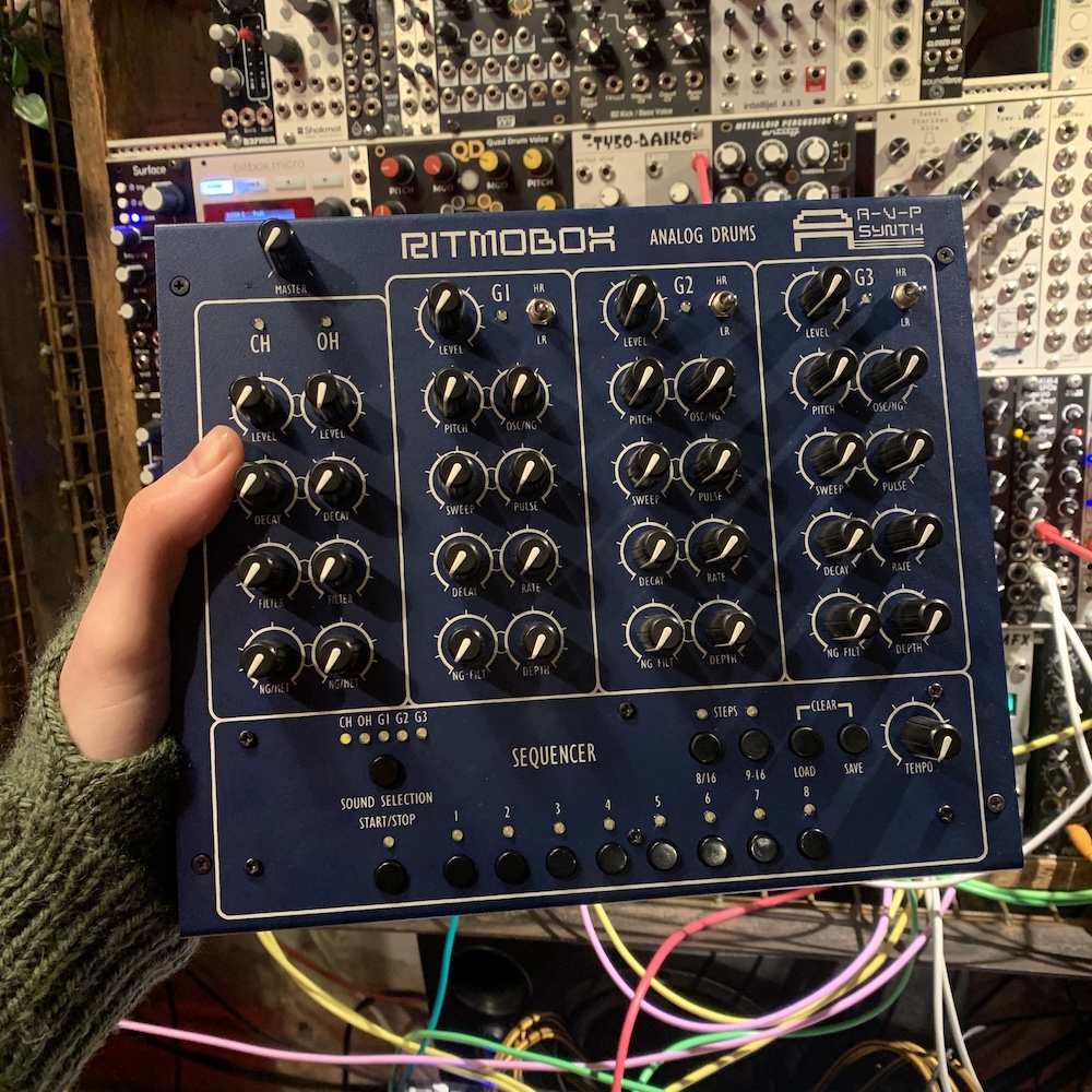 AVP Synth Ritmobox Analog Drum Synthesizer (Blue) [Ex-Demo]