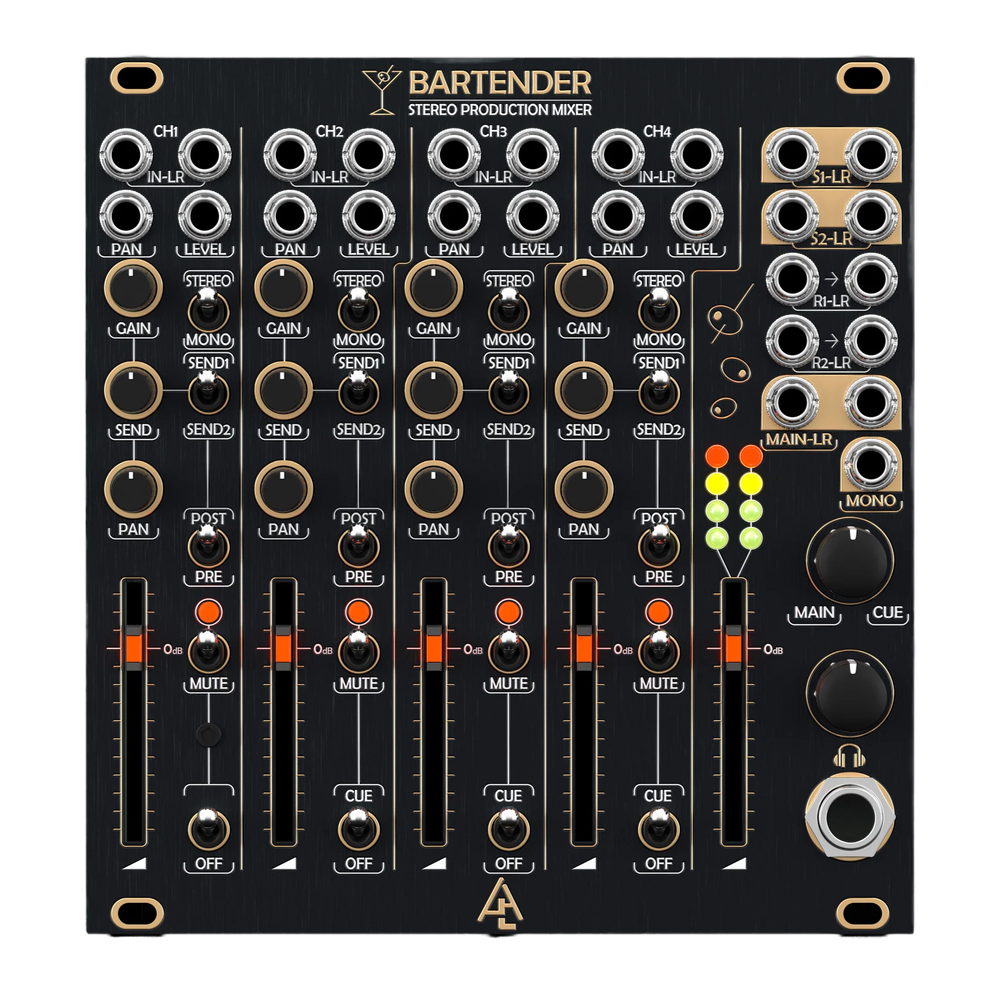 After Later Audio Bartender Eurorack Four Channel Expandable Mixer Module