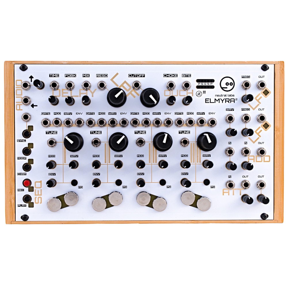 Neutral Labs Elmyra 2 Desktop Four Voice Hybrid Drone Synthesizer (White)