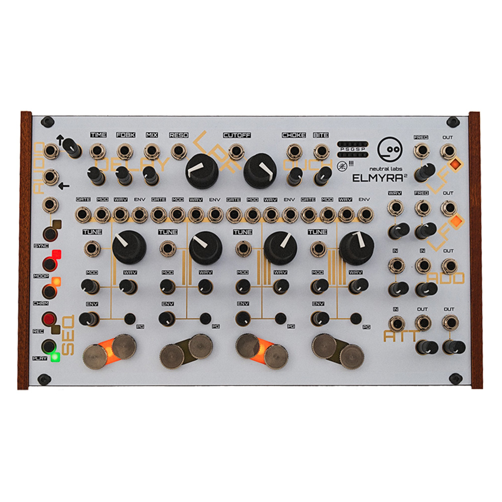 Neutral Labs Elmyra 2 Desktop Four Voice Hybrid Drone Synthesizer (White)