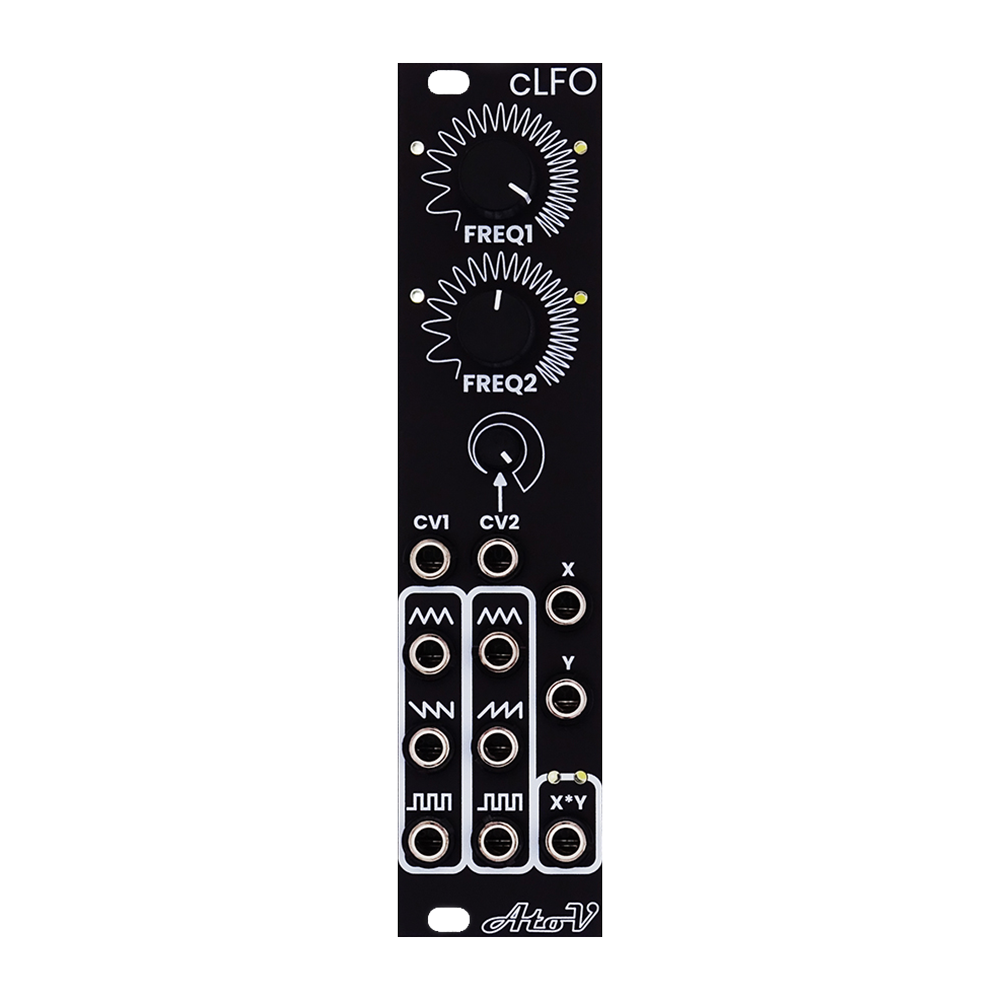 AtoVproject cLFO Eurorack Dual CV Controlled LFO Module (Black)