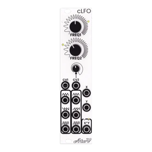 AtoVproject cLFO Eurorack Dual CV Controlled LFO Module (Silver)
