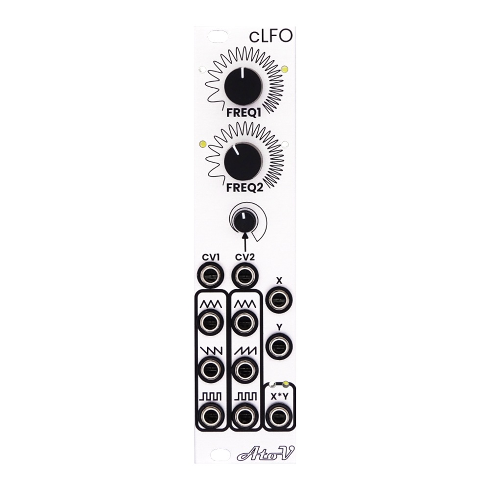 AtoVproject cLFO Eurorack Dual CV Controlled LFO Module (Silver)
