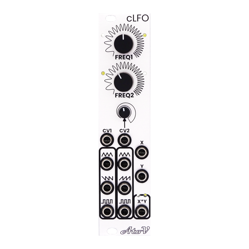 AtoVproject cLFO Eurorack Dual CV Controlled LFO Module (Silver)