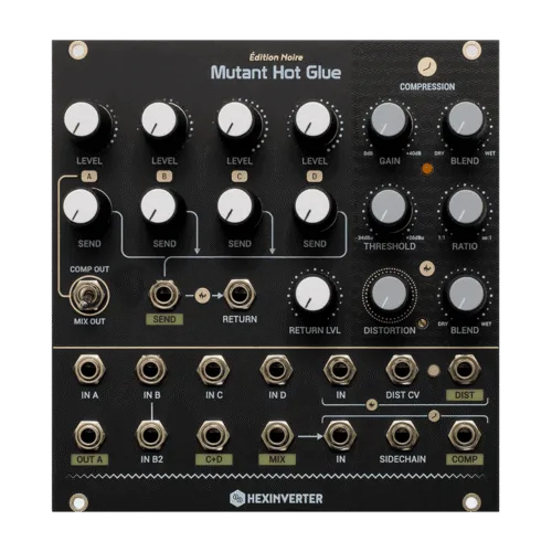 Hexinverter Electronique Mutant Hot Glue Eurorack Analog Bus Mixer Module