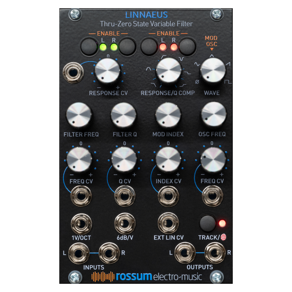 Rossum Electro-Music Linnaeus Stereo Thru-Zero Stereo Filter Module (Black)