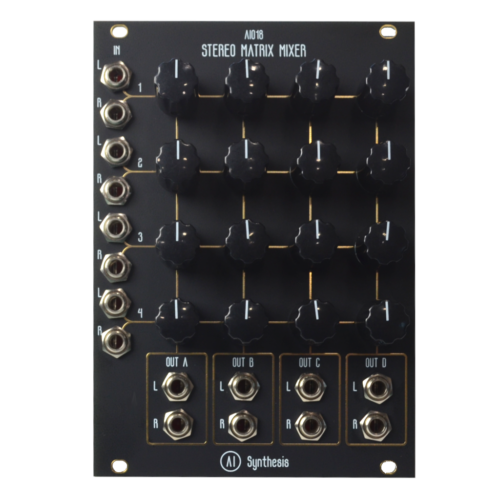 AI Synthesis AI018 Stereo Eurorack Matrix Mixer Module (Black)