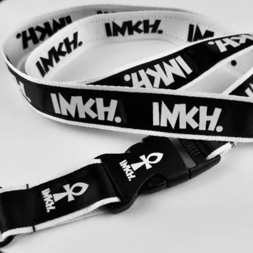 Inkh. Glow in the Dark Lanyard (Black & White)