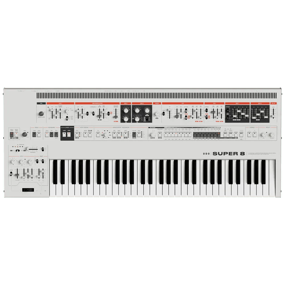 UDO Super 8 Polyphonic Analog Hybrid Bitimbral Synthesiser