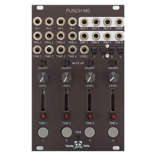 Patching Panda Punch MG Eurorack Quad VCA/Envelope Module