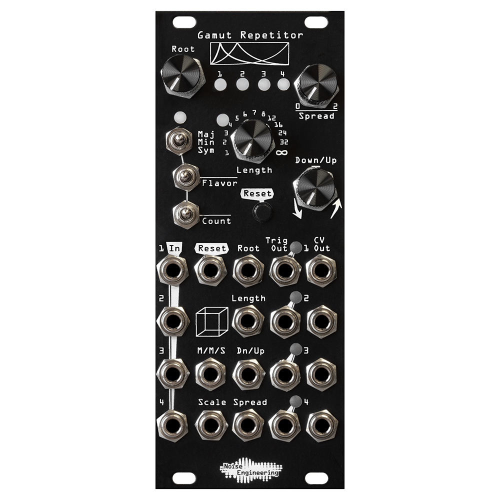 Noise Engineering Gamut Repetitor Eurorack Four Channel Generative Sequencer Module (Black)