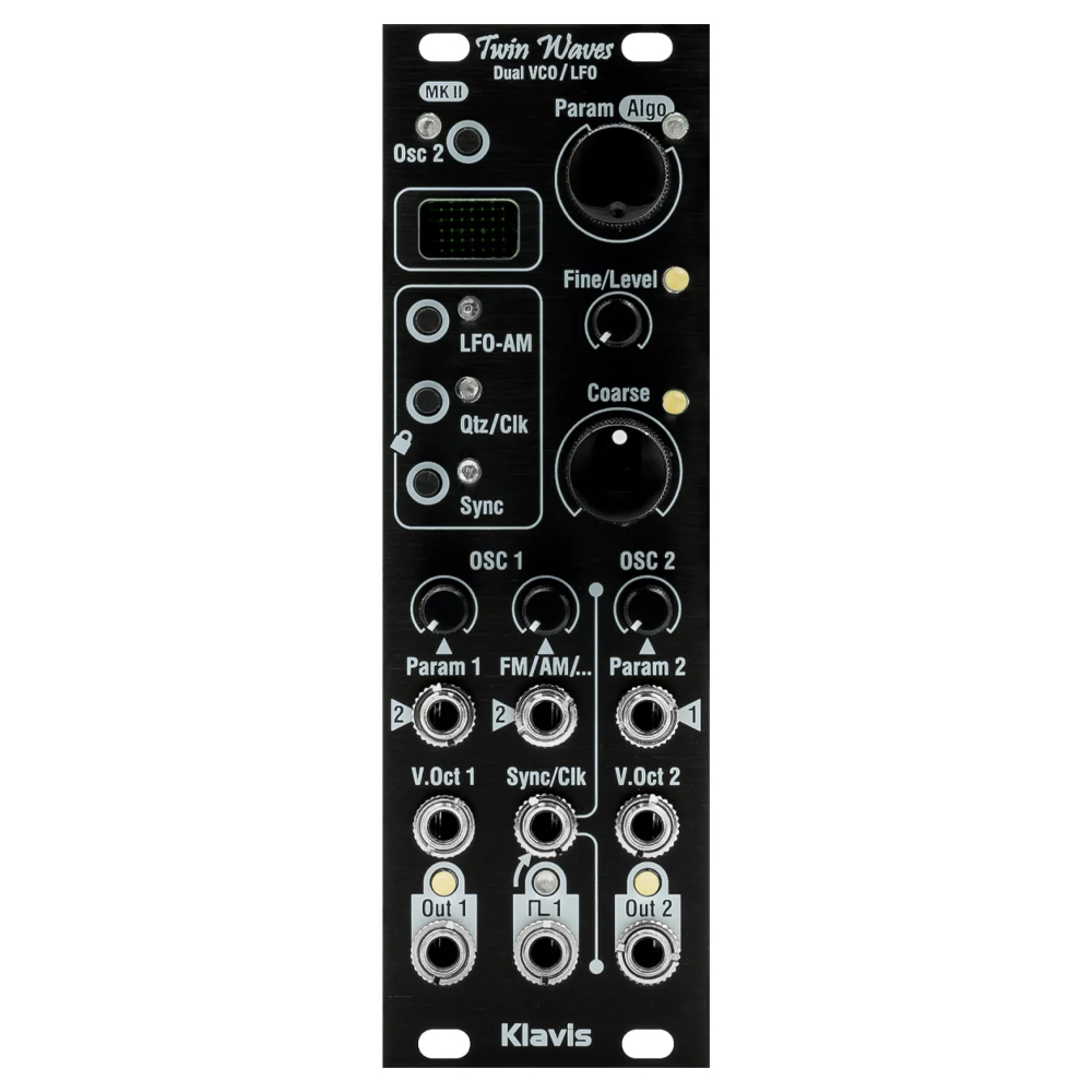 Klavis Twin Waves Mk2 Eurorack Dual VCO Module (Black)