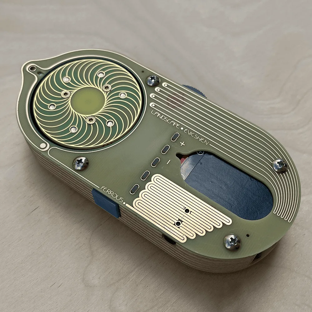 Landscape Ferrous Spinning Magnetic String Resonator - Elevator Sound