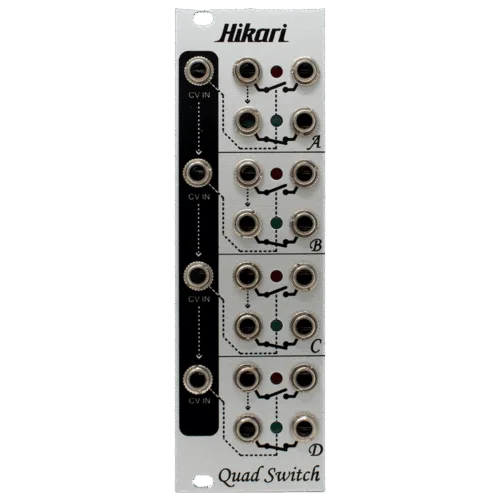 Hikari Instruments Quad Switch Eurorack Four Channel Switch CV Module