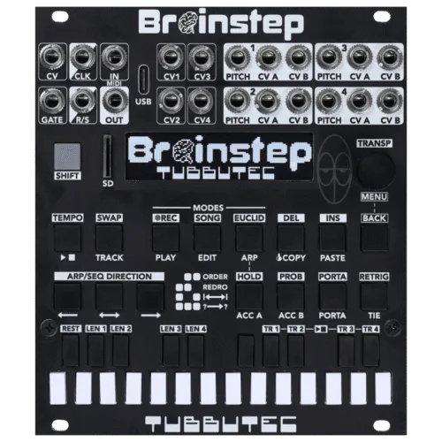 Tubbutec Brainstep Eurorack Sequencer Envelope Modulation Generator Module (Black)