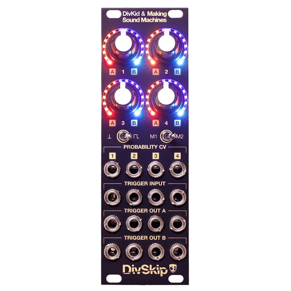 鍵盤楽器 DivSkip Trigger + Gate Processor Making Sound Machines X DivKid DivSkip Eurorack Four Channel