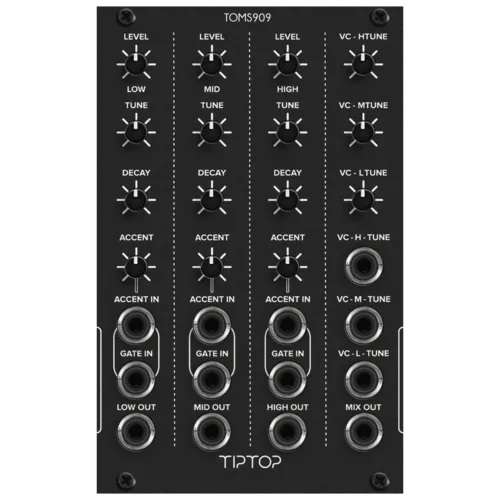Tiptop Audio TOMS909 Toms Eurorack Drum Module (Black)