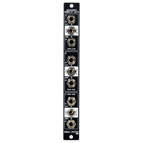 ADDAC 219OUT Dual Mono to Stereo Eurorack Module