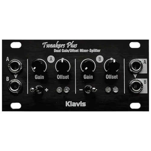 Klavis Tweakers Plus Eurorack Dual Gain Offset Polarity Mute CV Processor Module (Black)