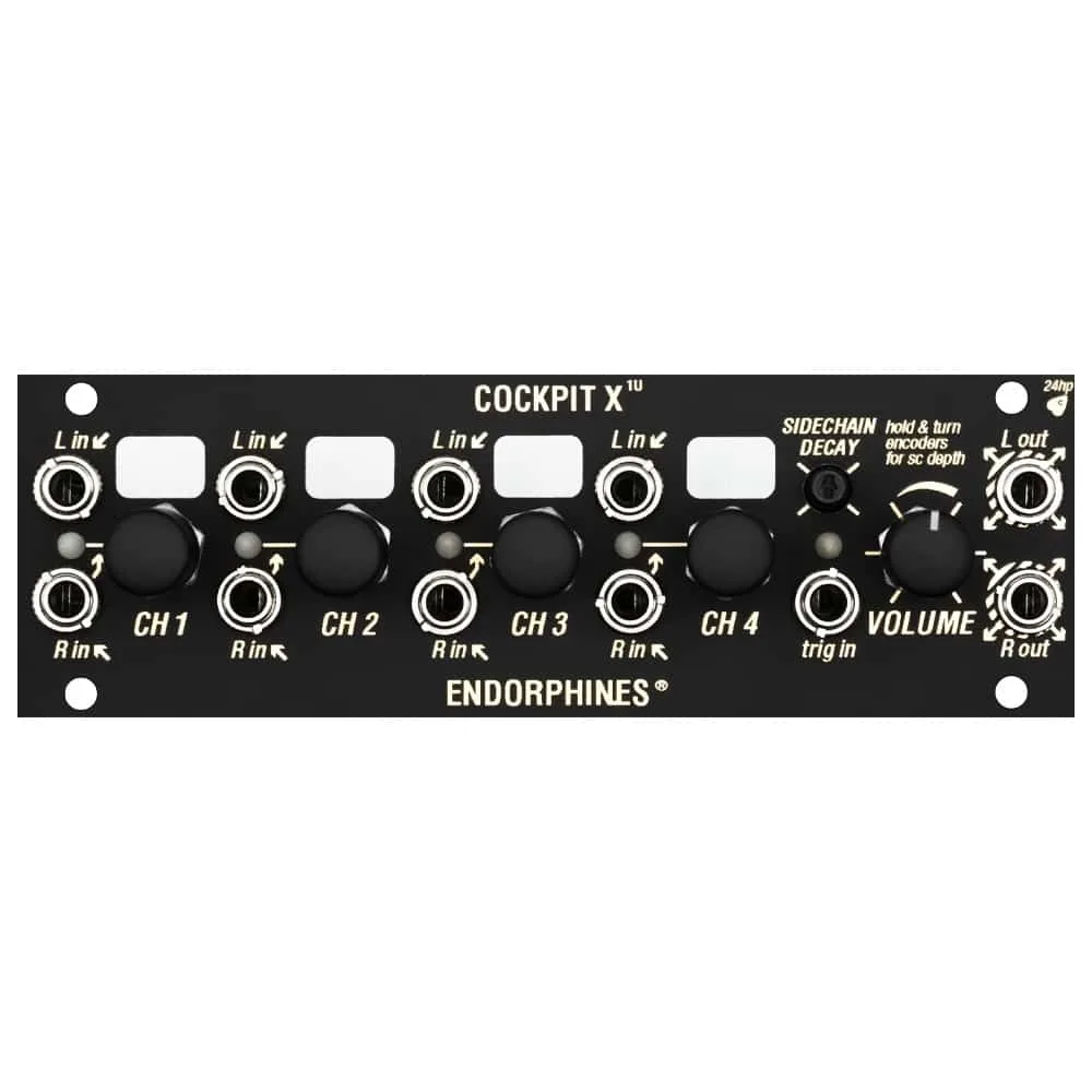 Endorphin.es Cockpit X 1U Eurorack Mixer Module (Black) - Elevator
