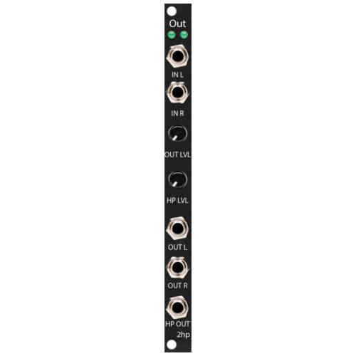 2hp Out Eurorack Stereo Line Out Module (Black)