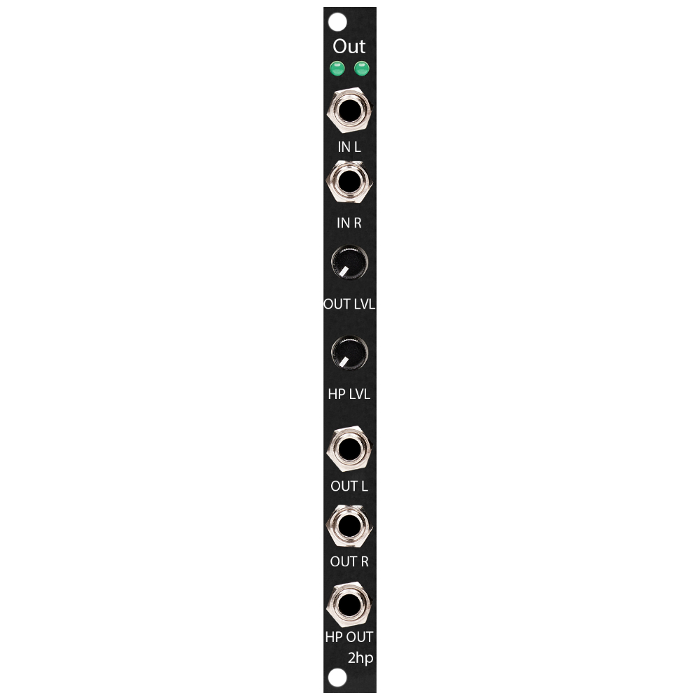 2hp Out Eurorack Stereo Line Out Module (Black)